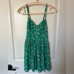 Hollister green floral dress